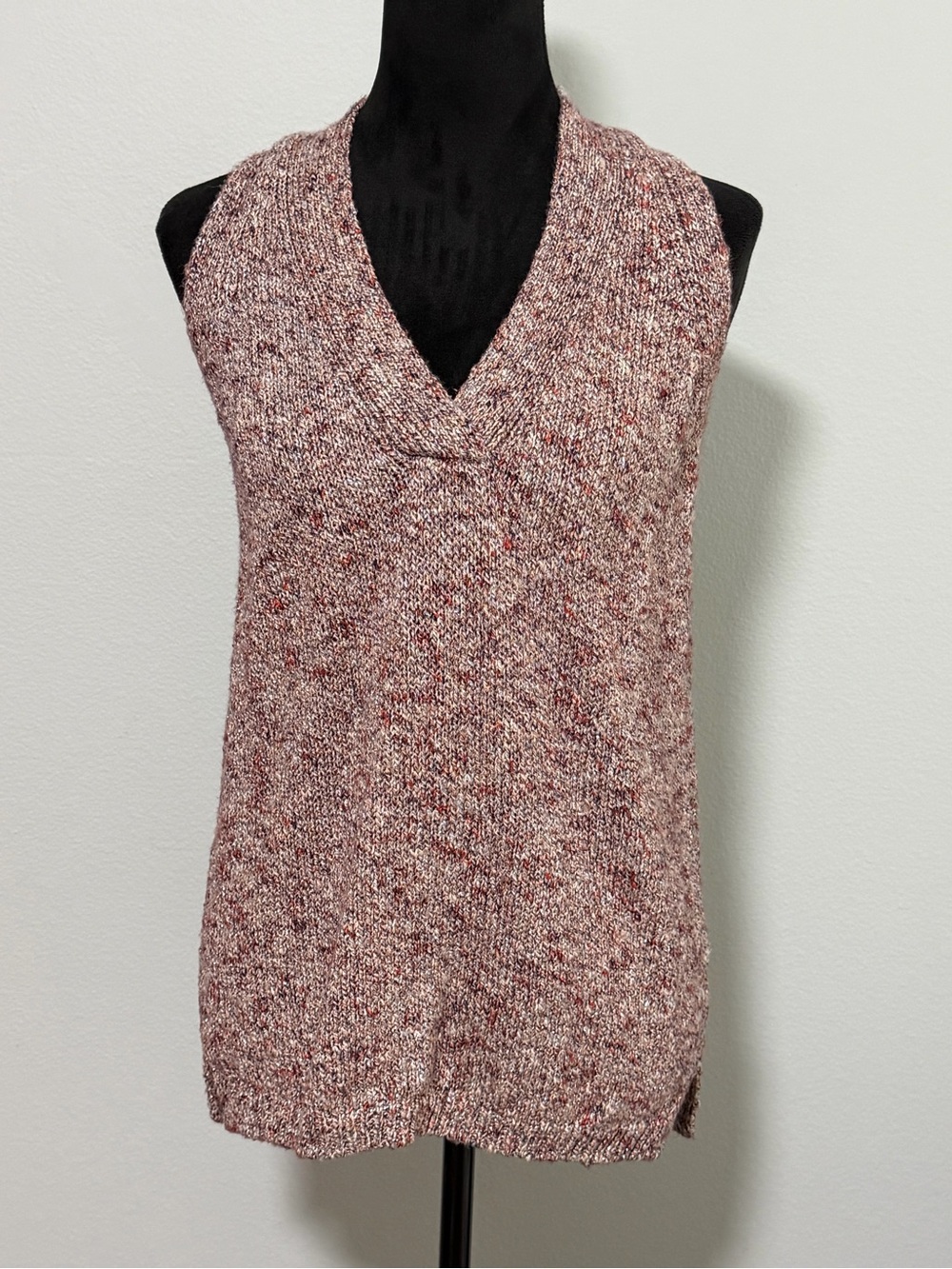 BROCHU WALKER Linen Blend Knit Sweater Vest Top - Large